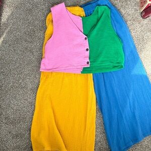 Scrap Linen Gauze 2pc Set Fashion Brand Company